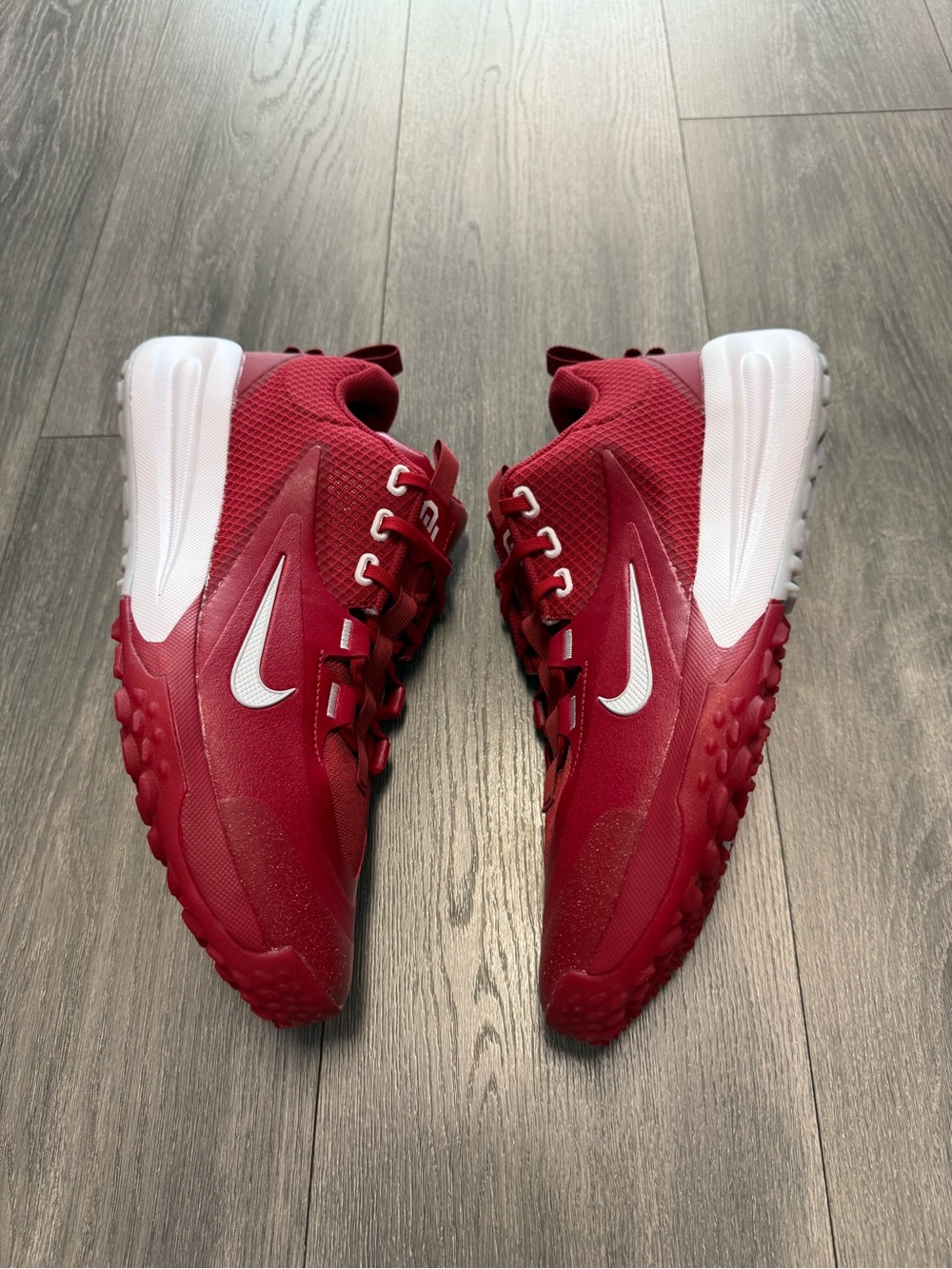 Nike Air Zoom Cross Turf SMU Oklahoma Sooners PE Baseball Shoes IO1237-602 Sz 12